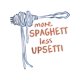 thumbnail image 2 of island Summer orientation with a Minimalist Style Featuring Spaghetti and The Phrase 'More Spaghetti Less upsetti' Printed on a Short-Sleeve Round-Neck T-Shirt., 2 of 7