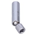 thumbnail image 2 of 3/8-Inch Drive 16mm (5/8-Inch) 12-Point Magnetic Swivel Socket - Chrome Vanadium Steel, 360° Rotation, Heat-Treated, Spark Plug Compatible, Secure Grip, Labor-Saving Design for Automotive Repair, 2 of 6