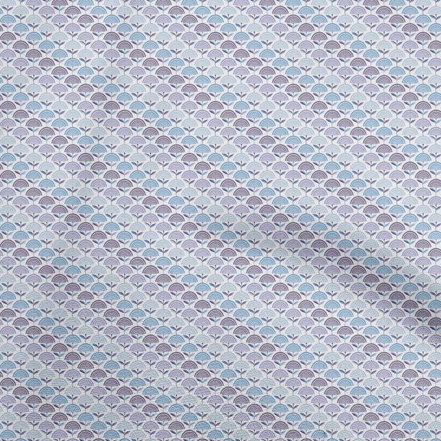 oneOone Rayon Blue Fabric Asian Fabric For Sewing Printed Craft Fabric By The Yard 56 Inch Wide