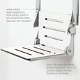 thumbnail image 5 of seachrome silhouette comfort folding shower bench seat with arms, grey seat with silver frame (shafar-185155-pgs-s-sl-sl), 5 of 7
