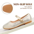 thumbnail image 5 of Berhood Girls Dress Shoes Casual Mary Jane Shoes Slip on Wedding Party Princess Shoes Gold 5 Big Kid, 5 of 6