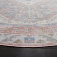 thumbnail image 4 of SAFAVIEH Bayside Sherwood Oriental Polyester Machine Washable Area Rug, Ivory/Blue Pink, 6'7" x 6'7" Round, 4 of 12