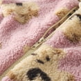 thumbnail image 5 of TFEOQRY Toddler Girls and Boys Romper Thickened Flannel Winter Thermal Crawling Clothes Teddy Bear Jumpsuit Rompers Pink, 5 of 9
