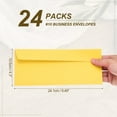 thumbnail image 2 of Uxcell 24 Paquete de Sobres Comerciales Amarillo Limón #10, Sobres de Carta Autoadhesivos de Color, 2 of 6