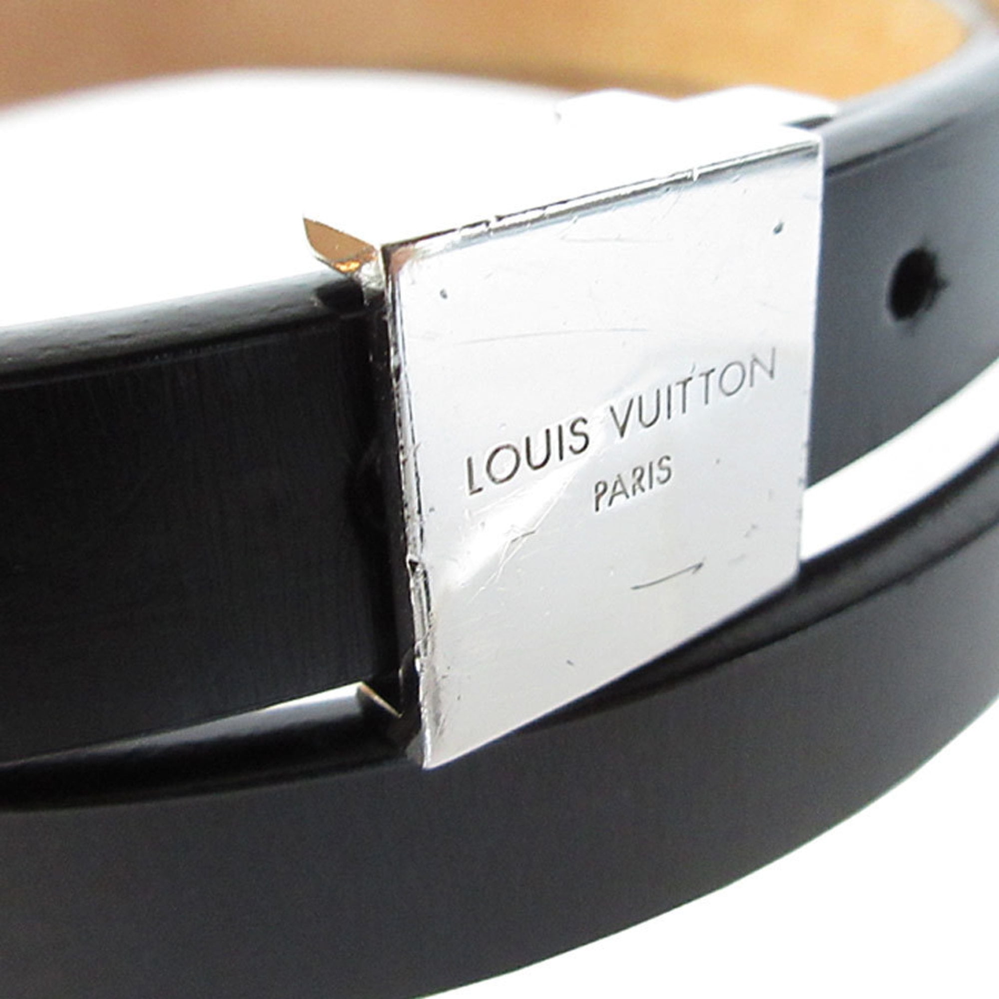 LOUIS VUITTON Belt Leather Metal Black Silver Women\'s s0507 Pretty LV 30mm Reversible Belt Monogram - Women  main image 2