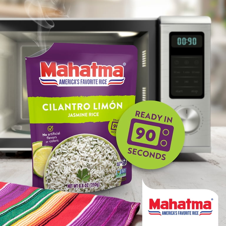 3 pack) Mahatma Ready-to-Heat Cilantro Limon Jasmine Rice, Gluten