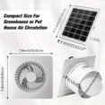 thumbnail image 5 of 1pc, 20W Solar-Powered Bathroom Exhaust Fan - 8 Inch Extractor Fan for Garage, 5 of 5