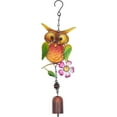 thumbnail image 1 of Campanas de viento de búho de 13 pulgadas para exteriores, campanillas de viento de metal de cobre rústico, regalos conmemorativos, decoración de jardín, campanillas de viento, atrapavientos de búho, 1 of 9