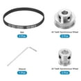 thumbnail image 3 of Uxcell Timing Pulley 20&40 Teeth 8mm Bore Synchronous Wheel with Belt and Wrench for 3D Printer, CNC Machine, 3 of 6
