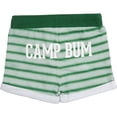 thumbnail image 4 of Pavilion - Camp Bum - 6-12 Month Green Striped Unisex Drawstring Baby Shorts, 4 of 7
