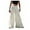 White, variant on Womens Tiered Wide Leg Pants Summer Cotton Linen Palazzo Pants Solid Color Drawstring Elastic Waist Casual Trousers