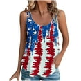 thumbnail image 2 of Fartey Eyelet Tank Tops for Women 4th of July Summer Sleeveless Shirts Spaghetti Strap Scoop Neck Camis Top Funny Independence Day Print Tanks Multicolor XXXL, 2 of 7