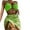 Green, variant on Womens Bikini Set with Swim Skirt Bathing Suit Mini Wrap Skirt Beach Cover Up Fashion Solid Color Bikini Split Swimwear Three Piece Set Red