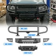 thumbnail image 2 of 4 In 1 Front Bumper w/2*Side Wings+Bull Bar+Skid Plate For 2021-2023 Ford Bronco(not Bronco Sport), 2 of 11