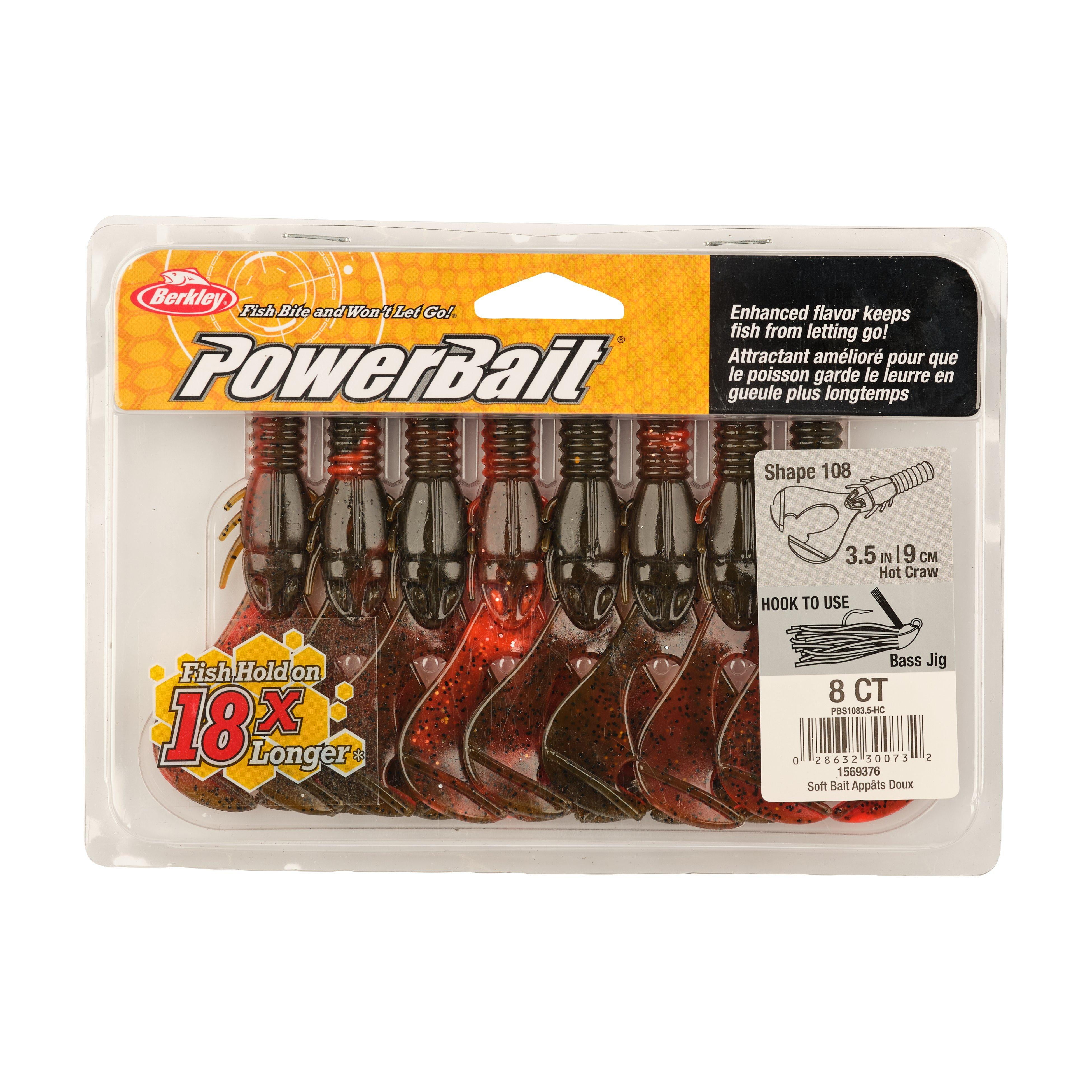 Berkley PowerBait® Shape 108, 3.5 in, Hot Craw