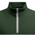 thumbnail image 4 of Mifsaly Mens Sleeveless Shirts Quarter Zip Tank tops Muscle Fit Ribbed Knit Workout Athletic Vests Gym Training Bodybuilding Performance Activewear Army Green,S, 4 of 4