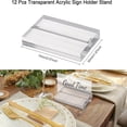 thumbnail image 2 of 12Pcs Clear Place Card Holders Acrylic Display Base Wedding Sign Holders Acrylic Card Display Stand for Wedding Table Numbers Photos Office Menu Meeting 3inch, 2 of 6