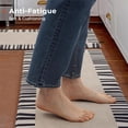 thumbnail image 4 of 2 Piece Kitchen Mat, Anti-Fatigue Cushioned Kitchen Mats Set for Floor, Waterproof Non Slip Comfort Standing Mat, Scandi Lines Border Kitchen Rug, 17"x30"+17"x47", Black & Natural Beige, 4 of 6