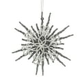 thumbnail image 2 of Northlight Glittered Double Snowflake Christmas Ornament - 6" - Silver, 2 of 5