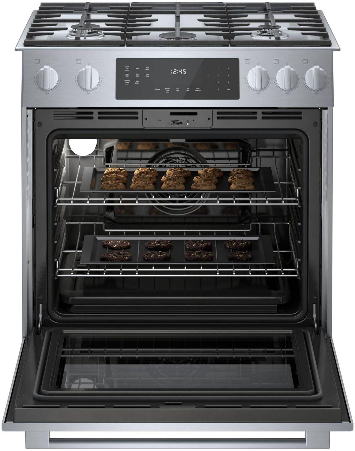Bosch Hgi8056uc 800 Series 32" Wide 4.8 Cu. Ft. Slide In Gas Range - Stainless Steel