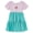 Teal Lavender Ariel, variant on Disney Beauty and the Beast Big Girls' Cosplay Short Sleeve Dress Gold Yellow Belle