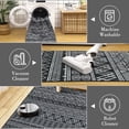 thumbnail image 4 of HOMERRY 9' x 12' Area Rug for Living Room Washable Bedroom Modern Geometric Carpet for Floor Decoration, Black, 4 of 5