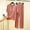 Pink, variant on YHAJDS Pajama Set for Women 2 Piece Short Sleeve Solid Crewneck Top with Built In Bra Lounge Pants