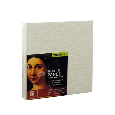 UPC: 0804551984075 | The Artist Panel Canvas Texture Cradled Profile 5 in. x 5 in. 3/4 in. (pack of 3)