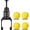 4 YELLOW Balls, variant on Softball  Pop | Baseball Pop for Hitting Without a Pitcher(Compatible with Practice Wiffle Balls, 4 Softballs Included)