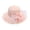 Pink, variant on Women Lace Mesh Basin Hat Large Brim Sun Visor Outdoor Flower Headwear Sky Blue One Size