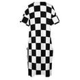 thumbnail image 4 of Checkered Black and White Loose Pocket Dress birthday dress summer outfits for women 2025, 4 of 6