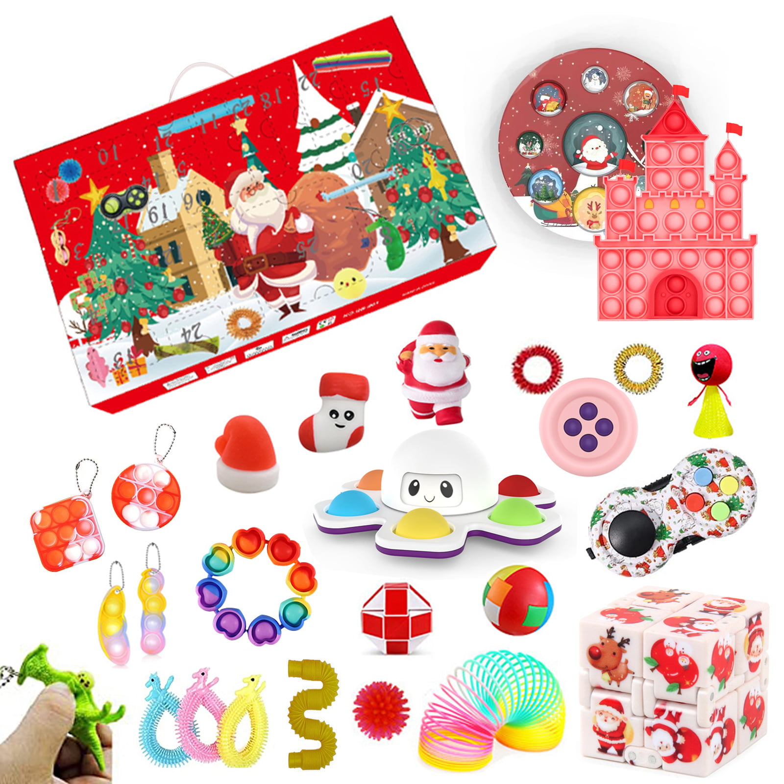 Biekopu Christmas Advent Calendar Fidget Toys Set,24Days Christmas