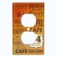 thumbnail image 2 of Metal Light Switch Wall Plate Outlet Cover (Coffee Cafe Diner Sign Sunset Brown - Single Duplex), 2 of 2