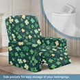 thumbnail image 4 of Renewold Stretch Recliner Cover Universal 4 Pieces Recliner Sofa Cover Stay in Place Furniture Protector St. Patrick's Day Home Decor for Pets, Dogs, Cats, Kids, Green Four Leaf Clover, 4 of 8