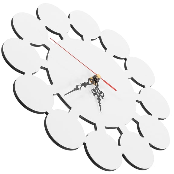 GOOHOCHY Retro White Sublimation Wall Clock Blank with Silent Movement for Home Decor