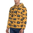 thumbnail image 2 of KLL German Shepherd Woof Print Mens Hoodie Long Sleeve Casual Pullover Hooded Sweatshirt Fashion Drawstring Hoodies with Pocket-3X-Large, 2 of 6