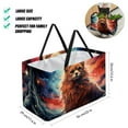 thumbnail image 2 of Starry Animals Reusable Foldable Large Capacity Oxford Cloth Storage Basket Easter Picnic Basket, 2 of 7