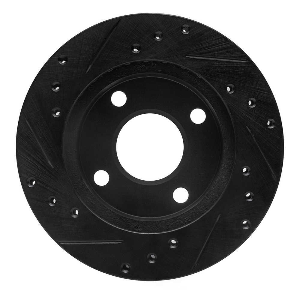 Dynamic Friction Company 633-54007R DFC Brake Rotor - Drilled And Slotted - Black