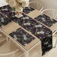 thumbnail image 2 of Ambesonne Botanical Table Runner & Placemats, Birds Twigs Blossoms Art, Placemat 4 pcs + Runner 12"x90", Dark Maroon Multicolor, 2 of 2