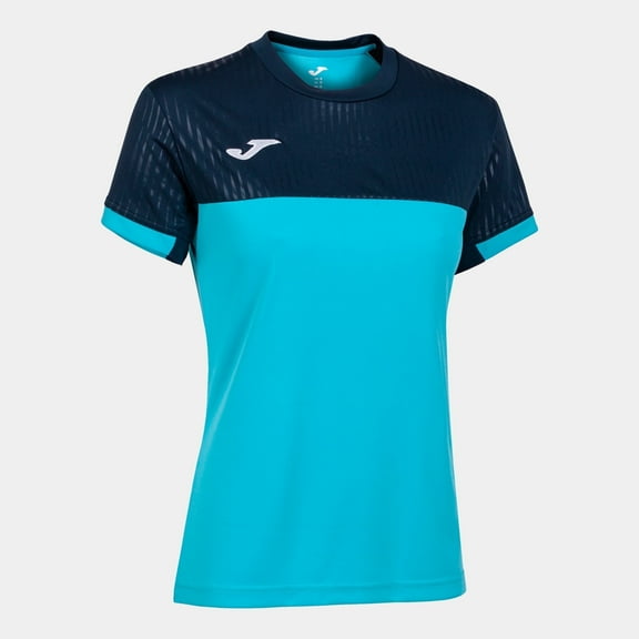 Joma Short Sleeve Turquoise Fluorescent Navy T-Shirt