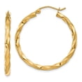 thumbnail image 1 of 14k Polished & Satin Twisted Hoop Earrings TF593, 1 of 2