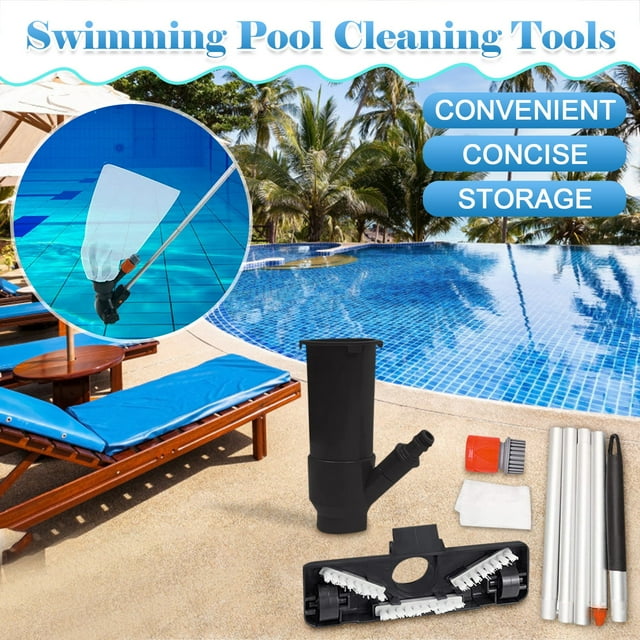 Portable Pool Vacuum Jet Handheld Pool Leaf Vacuum With 5-Section Pole And Filte HU3629
