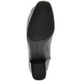 thumbnail image 4 of ADRIENNE VITTADINI Womens Black Asymmetrical Cecil Block Heel Zip-Up Leather Boots 7.5 M, 4 of 4