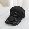 thumbnail image 2 of AJGRHE Solar Powered Fan Hat For Sun And Breathable Sun Hat With USB Chargeable Fan For Outdoor Activities And Beach Days Black One Size, 2 of 5
