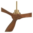 thumbnail image 3 of Casa Vieja 66" Delta XL Modern Indoor Ceiling Fan 3 Blade Remote Control Soft Brass Finish Walnut Finish Blades Bedroom DC Motor, 3 of 8