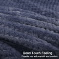 thumbnail image 4 of PiccoCasa Flannel Fleece Blanket for Sofa or Bed, Navy Blue 60"x78", 4 of 6