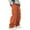 Orange, variant on Taqqpue Men's Baggy Cargo Pants Casual Solid Color Long Pants Loose Fit Straight Wide Leg Hip Hop Pants with Pockets
