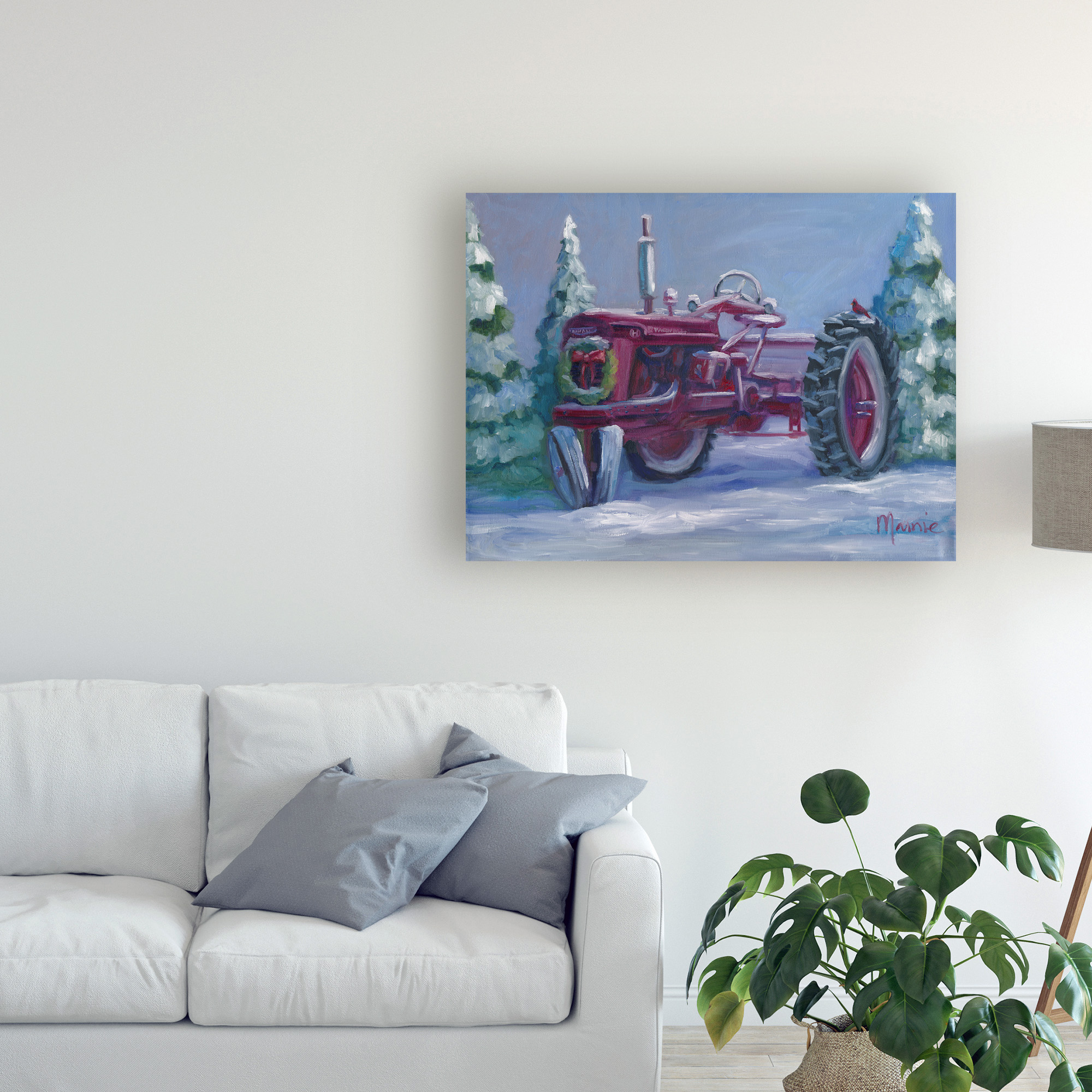 Trademark Fine Art 'Farmall Fresh Snow' Canvas Art by Marnie Bourque