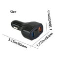 thumbnail image 3 of 48W Quick Car Charger for OnePlus Nord N20 5G Phone - 3-Port USB Type-C Port Power Adapter DC Socket for OnePlus Nord N20 5G, 3 of 6