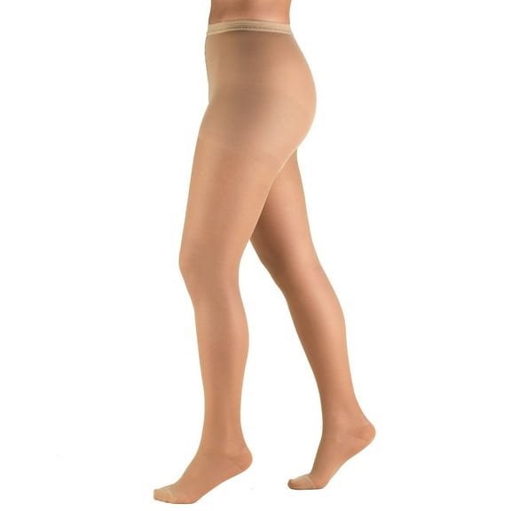 Truform Sheer Pantyhose: 15-20 mmHg, Beige, Queen